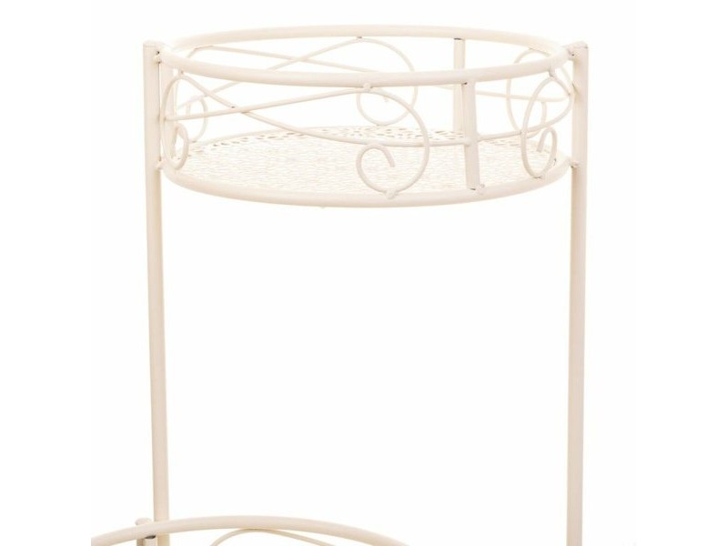 Поставка за Саксия Alexandra House Living Бял Метал Желязо 25 x 158 x 40 cm