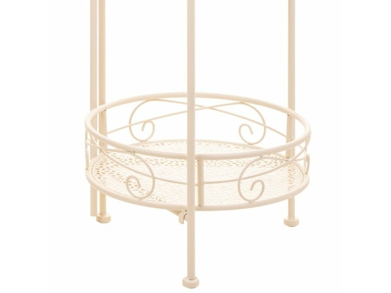 Поставка за Саксия Alexandra House Living Бял Метал Желязо 25 x 158 x 40 cm