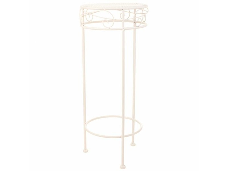 Поставка за Саксия Alexandra House Living Бял Метал Желязо 28 x 120 x 58 cm