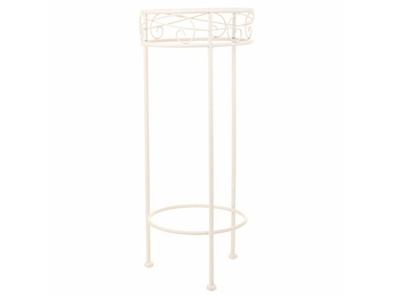 Поставка за Саксия Alexandra House Living Бял Метал Желязо 28 x 120 x 58 cm