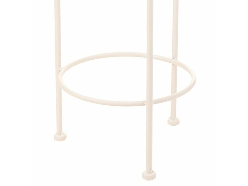 Поставка за Саксия Alexandra House Living Бял Метал Желязо 28 x 120 x 58 cm