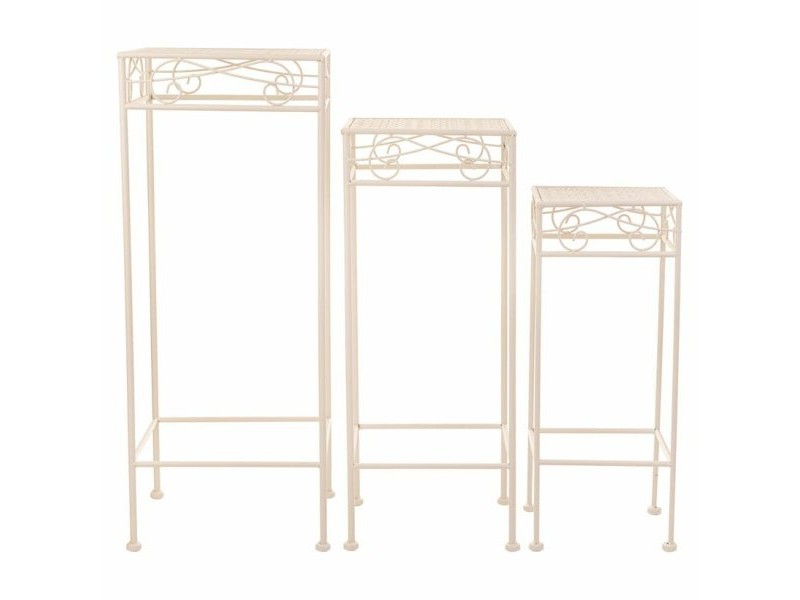 Поставка за Саксия Alexandra House Living Бял Метал Желязо 28 x 160 x 58 cm Поставка за Саксия Alexandra House Living Бял Метал Желязо 28 x 160 x 58 cm