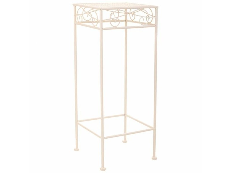Поставка за Саксия Alexandra House Living Бял Метал Желязо 28 x 160 x 58 cm