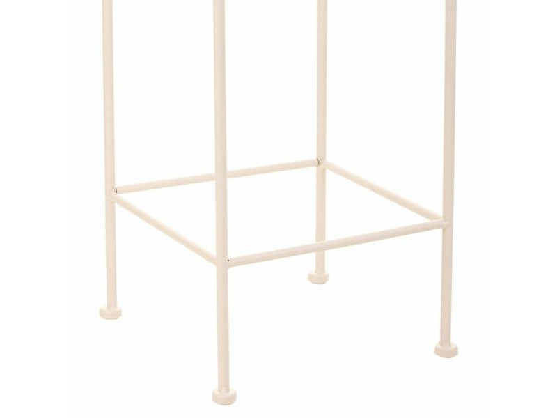 Поставка за Саксия Alexandra House Living Бял Метал Желязо 28 x 160 x 58 cm