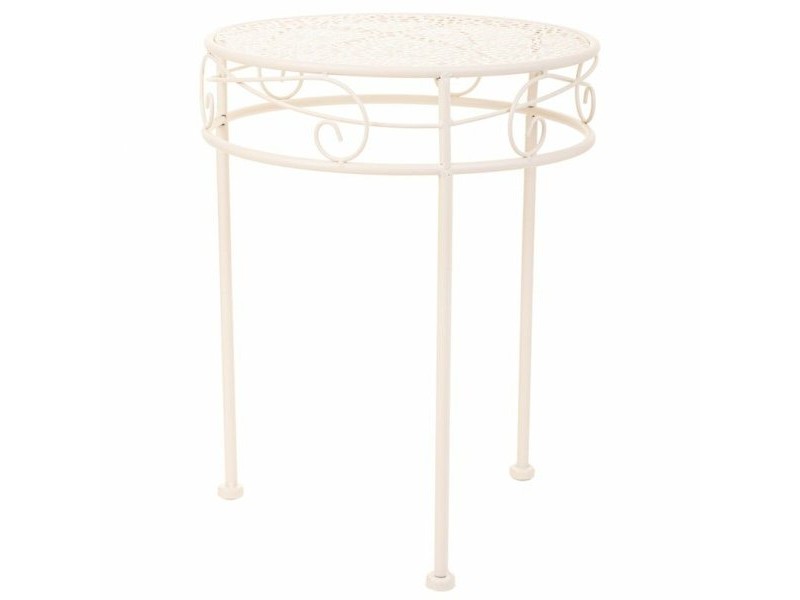 Поставка за Саксия Alexandra House Living Бял Метал Желязо 30 x 120 x 30 cm