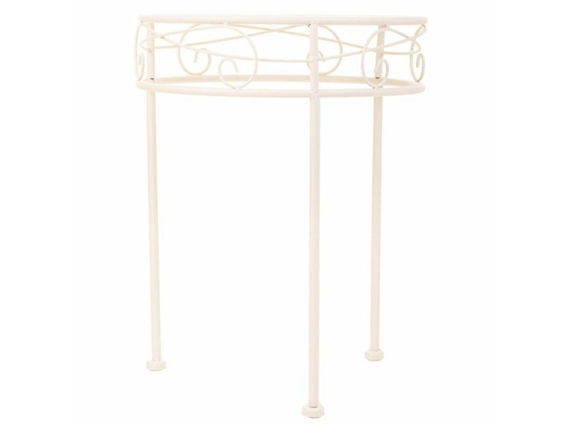 Поставка за Саксия Alexandra House Living Бял Метал Желязо 30 x 120 x 30 cm