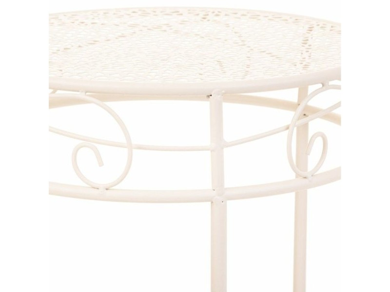 Поставка за Саксия Alexandra House Living Бял Метал Желязо 30 x 120 x 30 cm