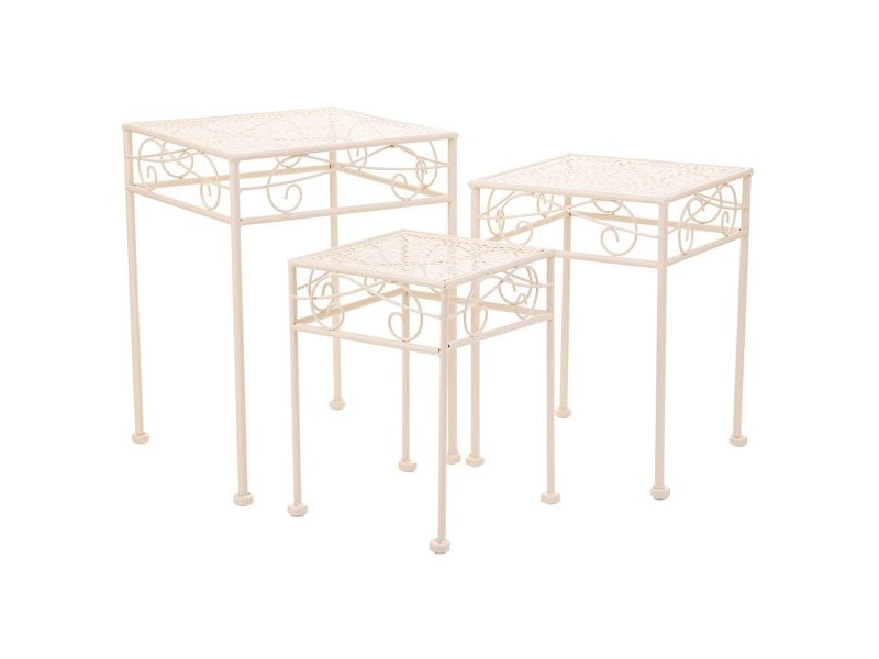 Поставка за Саксия Alexandra House Living Бял Метал Желязо 25 x 45 x 72 cm