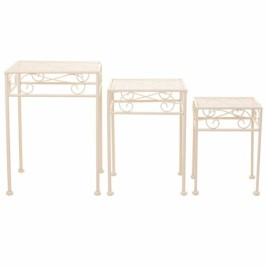 Поставка за Саксия Alexandra House Living Бял Метал Желязо 25 x 45 x 72 cm