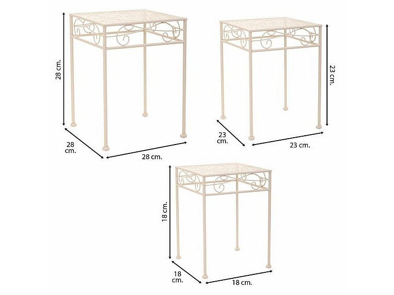 Поставка за Саксия Alexandra House Living Бял Метал Желязо 25 x 45 x 72 cm