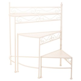 Поставка за Саксия Alexandra House Living Бял Метал Желязо 25 x 37 x 59 cm