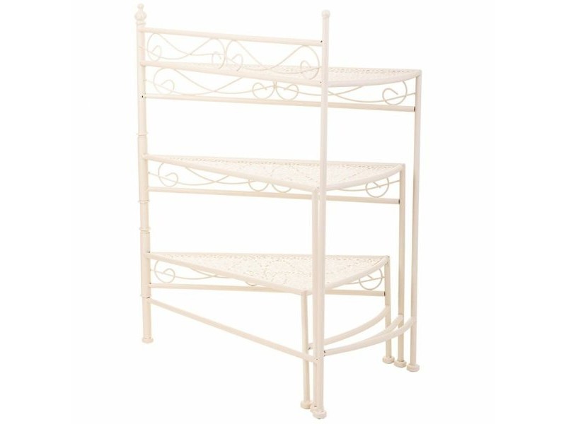 Поставка за Саксия Alexandra House Living Бял Метал Желязо 25 x 37 x 59 cm