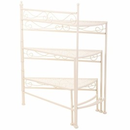 Поставка за Саксия Alexandra House Living Бял Метал Желязо 25 x 37 x 59 cm