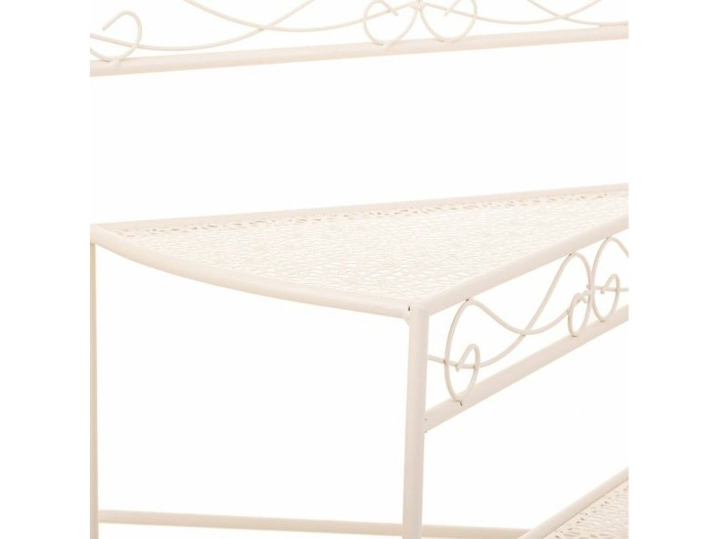 Поставка за Саксия Alexandra House Living Бял Метал Желязо 25 x 37 x 59 cm