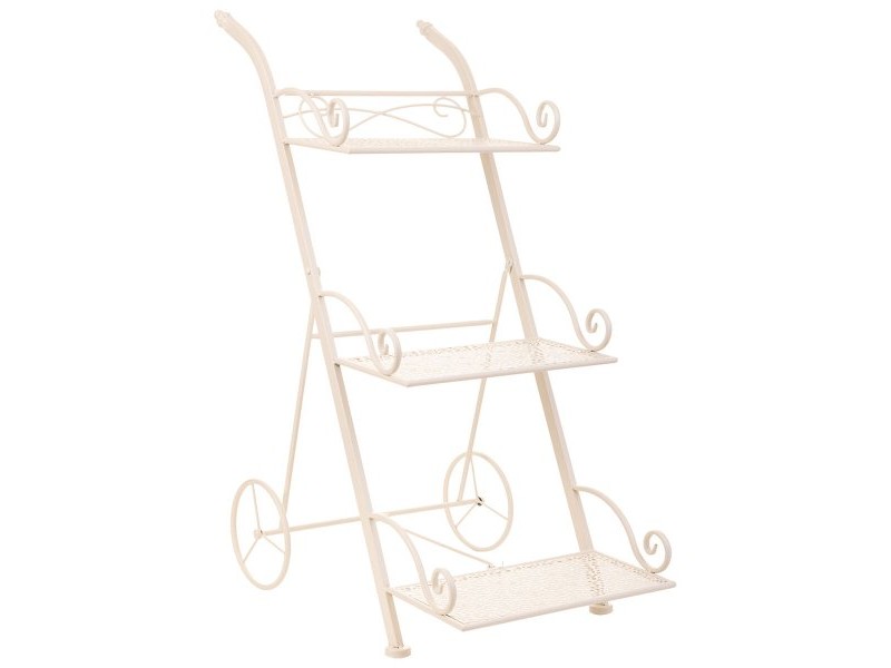 Поставка за Саксия Alexandra House Living Бял Метал Желязо 25 x 32 x 55 cm