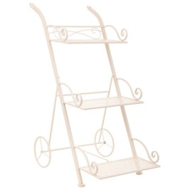 Поставка за Саксия Alexandra House Living Бял Метал Желязо 25 x 32 x 55 cm