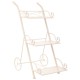 Поставка за Саксия Alexandra House Living Бял Метал Желязо 25 x 32 x 55 cm
