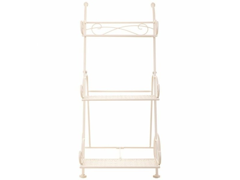 Поставка за Саксия Alexandra House Living Бял Метал Желязо 25 x 32 x 55 cm