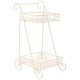 Поставка за Саксия Alexandra House Living Бял Метал Желязо 23 x 65 x 28 cm