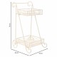Поставка за Саксия Alexandra House Living Бял Метал Желязо 23 x 65 x 28 cm