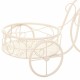 Поставка за Саксия Alexandra House Living Бял Метал Желязо Колело 30 x 61 x 55 cm