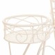 Поставка за Саксия Alexandra House Living Бял Метал Желязо Колело 28 x 28 x 28 cm