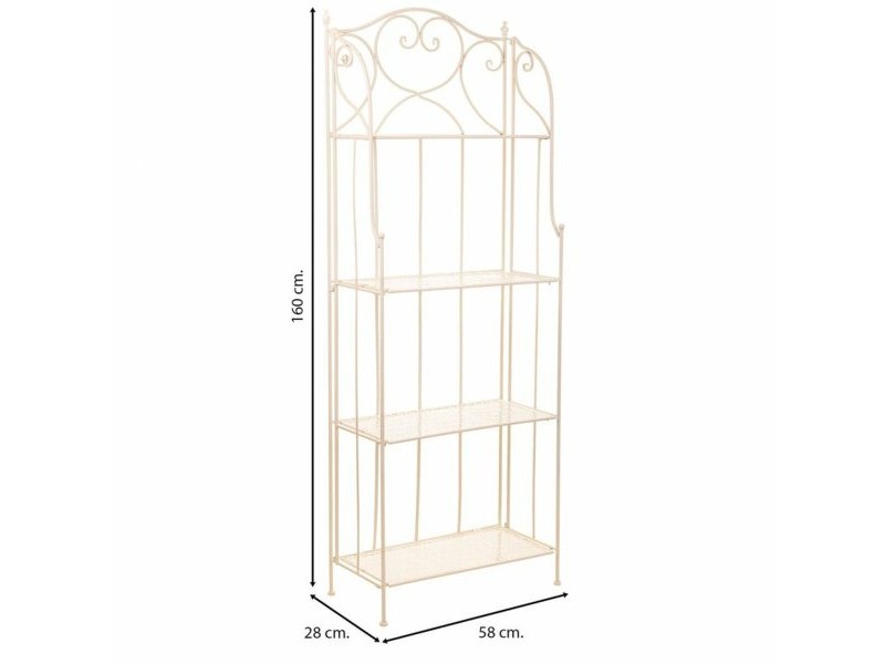 Лавица Alexandra House Living Бял Метал Желязо 28 x 70 x 28 cm