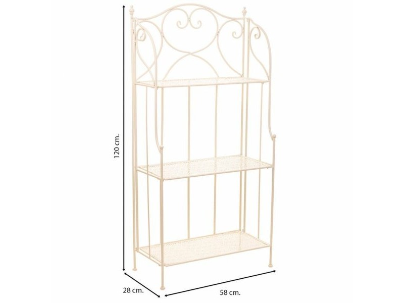Лавица Alexandra House Living Бял Метал Желязо 30 x 70 x 30 cm