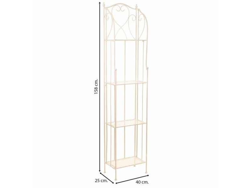 Лавица Alexandra House Living Бял Метал Желязо 25 x 90 x 30 cm