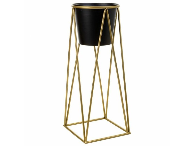Комплект саксии Alexandra House Living Черен Метал Желязо 26 x 68 x 80 cm 2 Части