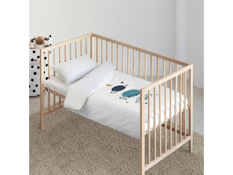 Комплект покривка за завивка Kids&Cotton Dayton Big Бял 100 x 120 cm