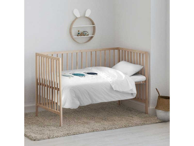 Комплект покривка за завивка Kids&Cotton Dayton Big Бял 100 x 120 cm