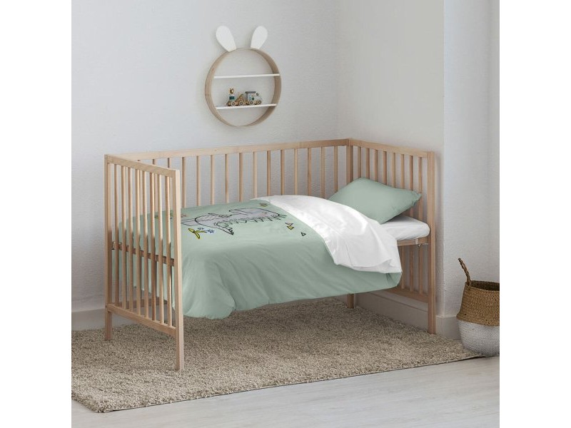 Комплект покривка за завивка Kids&Cotton Italo Big Мента 100 x 120 cm