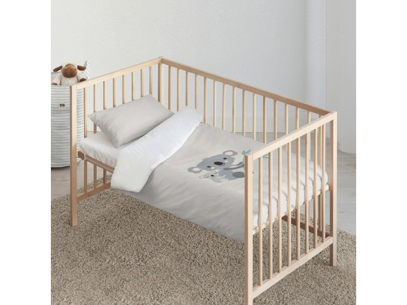 Комплект покривка за завивка Kids&Cotton Kuno Сив 100 x 120 cm