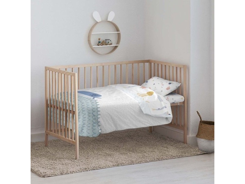 Комплект покривка за завивка Kids&Cotton Malu Big Син 100 x 120 cm