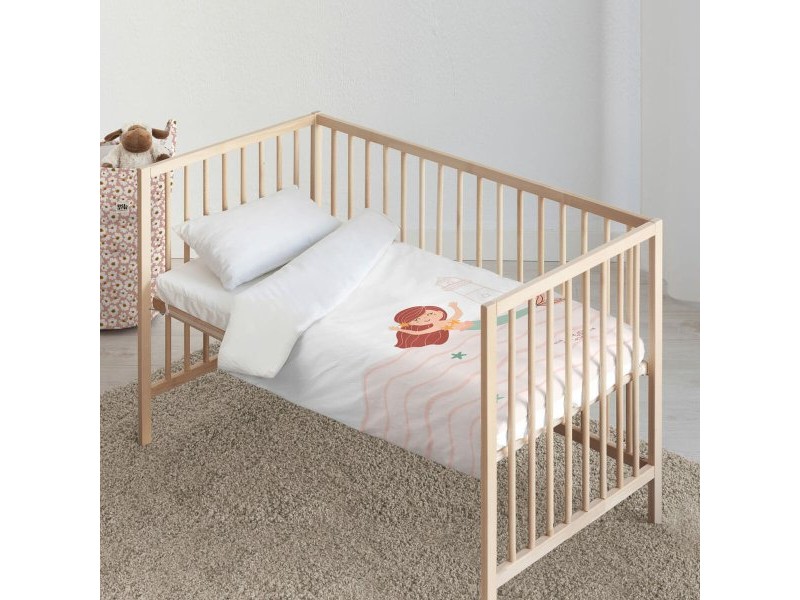 Комплект покривка за завивка Kids&Cotton Mosi Big Розов 100 x 120 cm