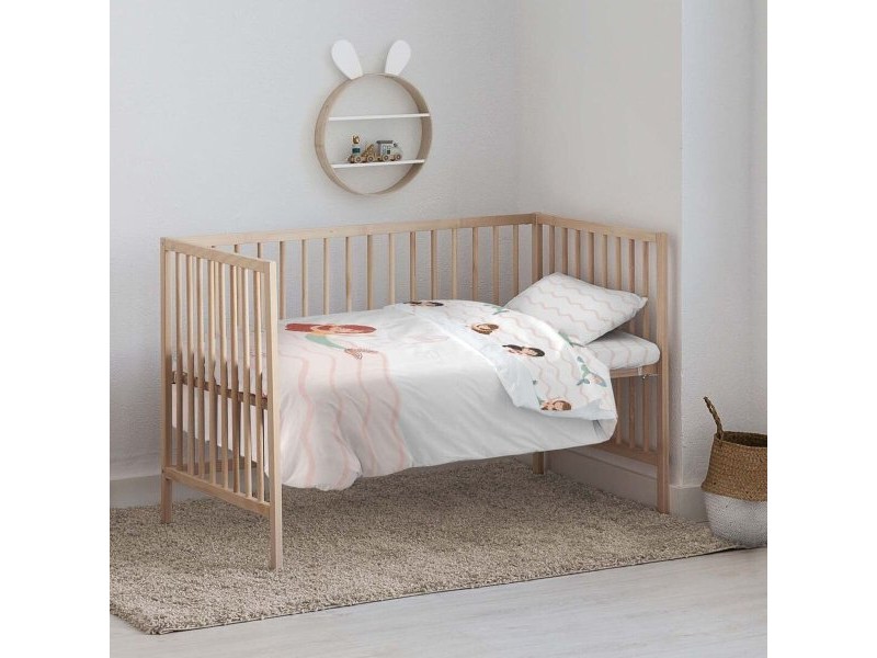 Комплект покривка за завивка Kids&Cotton Mosi Big Розов 100 x 120 cm