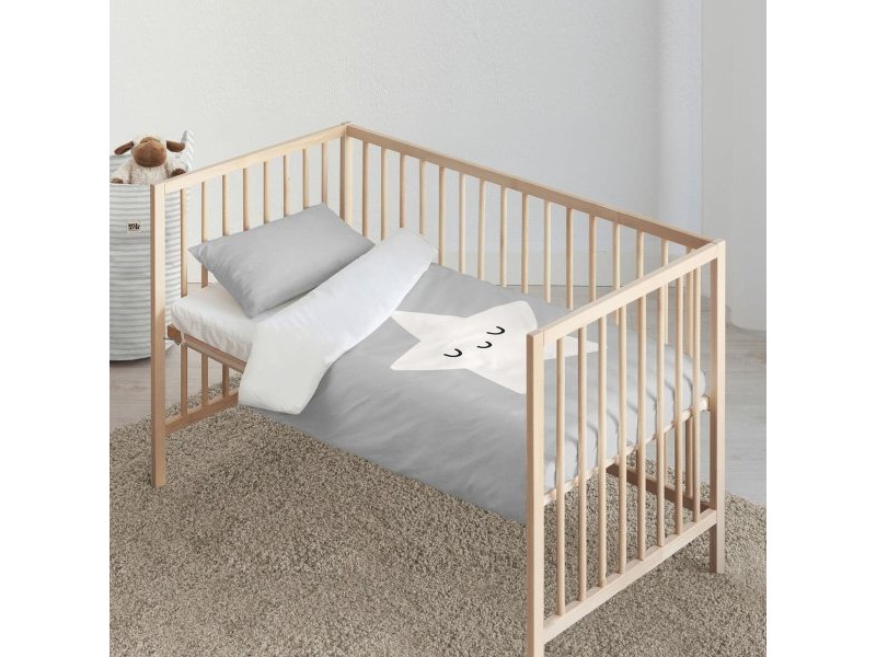 Комплект покривка за завивка Kids&Cotton Nadir Сив 100 x 120 cm