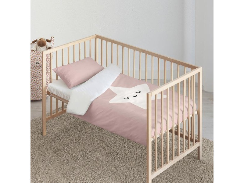 Комплект покривка за завивка Kids&Cotton Nadir Розов 100 x 120 cm