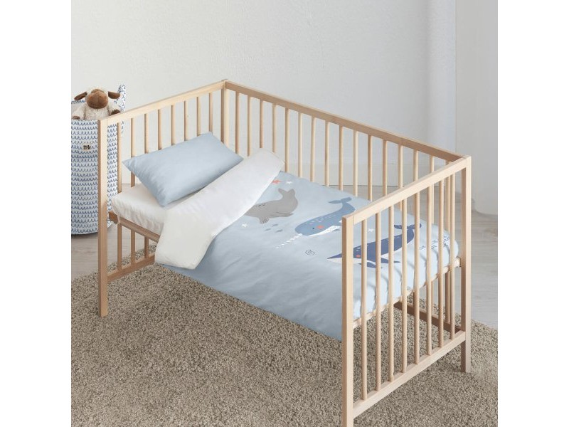Комплект покривка за завивка Kids&Cotton Tabor Big Син 100 x 120 cm