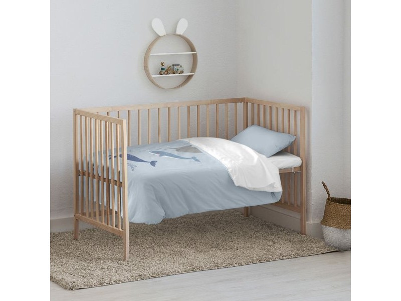 Комплект покривка за завивка Kids&Cotton Tabor Big Син 100 x 120 cm