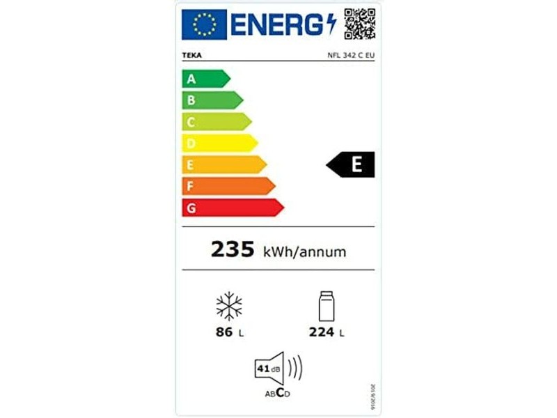 Комбиниран хладилник Teka NFL 342 C WH Бял 219 L