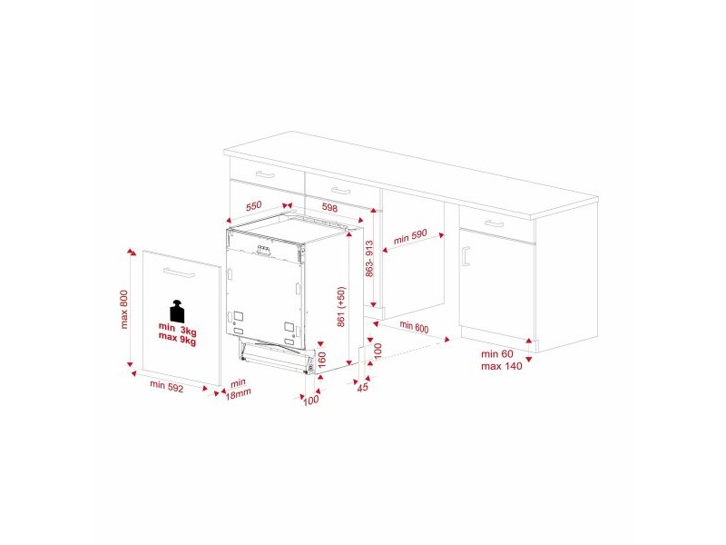 Съдомиялна Teka DFI 46950 XL Черен 60 cm