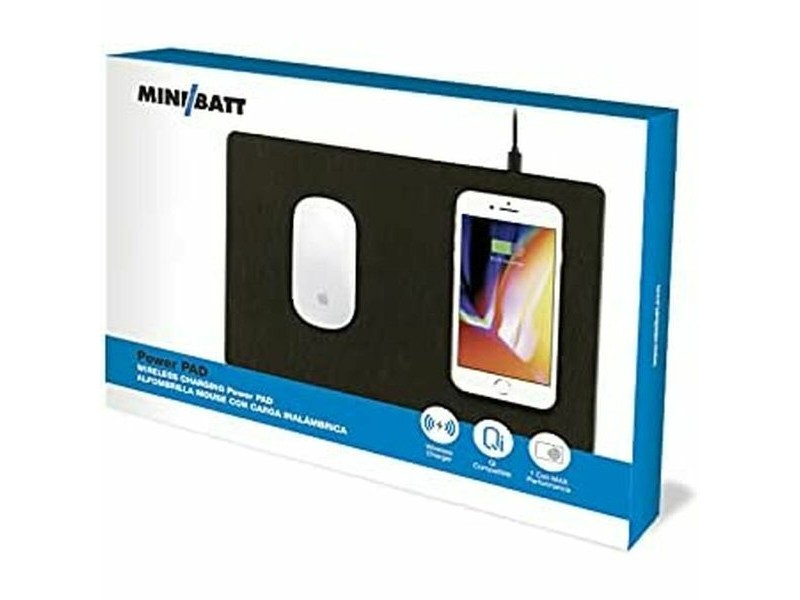 Подложка с Qi Безжично Зарядно MiniBatt MB-PAD Черен