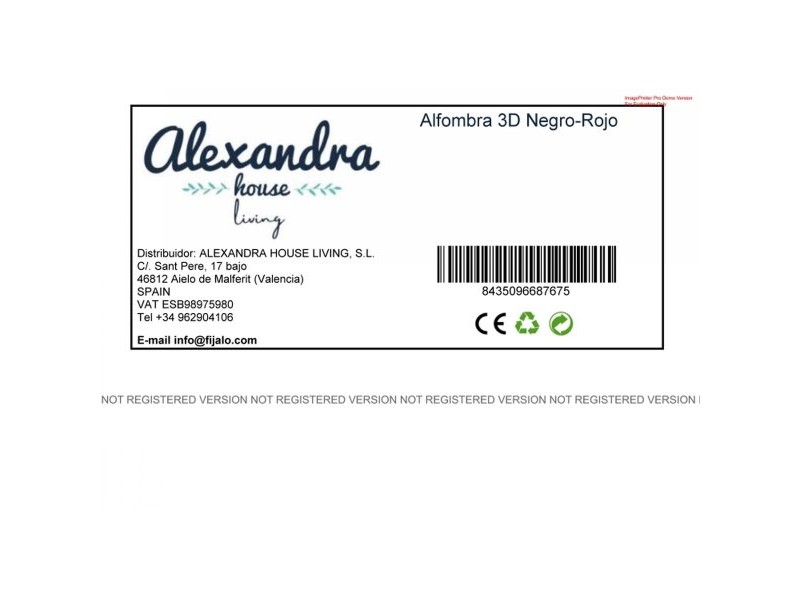 Килим Alexandra House Living 3D 170 x 3 x 120 cm Квадратен