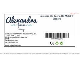 Полилей Alexandra House Living Черен Естествен