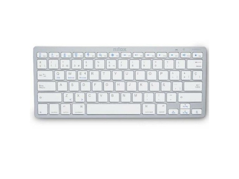 Клавиатура Nilox NXKB01S Бял Испанска Qwerty
