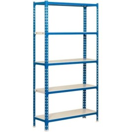 Лавица SimonRack Син Бял Метал 180 x 80 x 40 cm