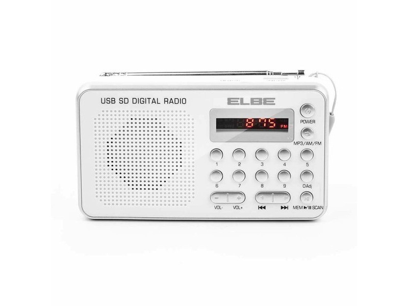 Радио ELBE RF49USB Бял