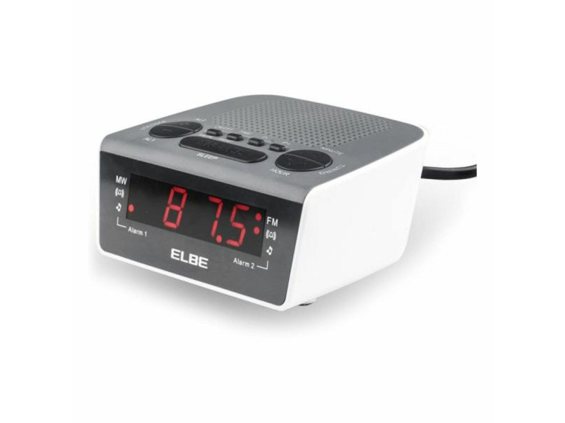 Радио часовник ELBE CR-932 AM/FM Бял